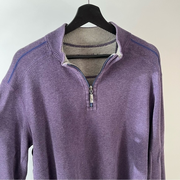 Tommy Bahama Flipshore Half-Zip Reversible Sweatshirt - Picture 8 of 12
